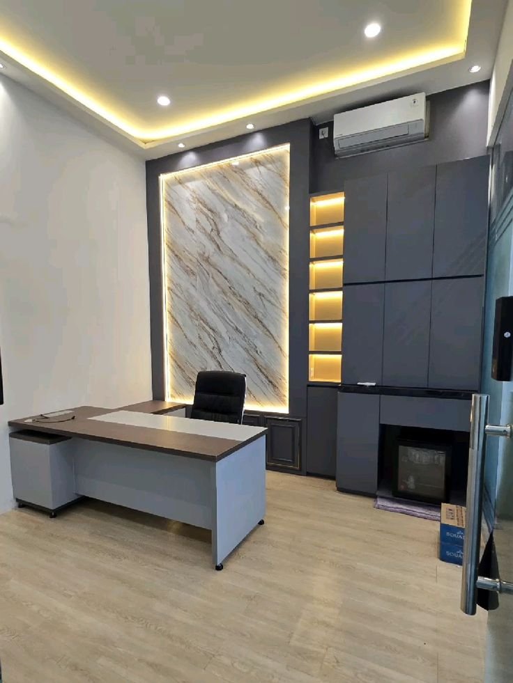 Wall Panel Ruang Kerja Minimalis Modern