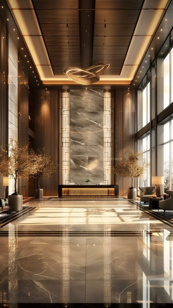 4. Ide Model Wall Panel Kombinasi Kaca & Metal