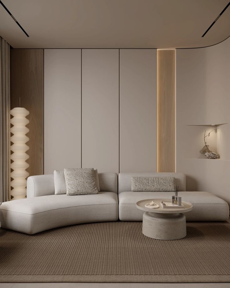 Wall Panel Kombinasi Panel Kain Elegan