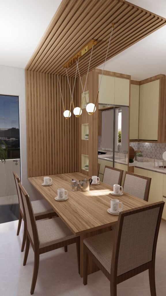 Wall Panel Kayu Coklat Tua Gaya Elegan Natural