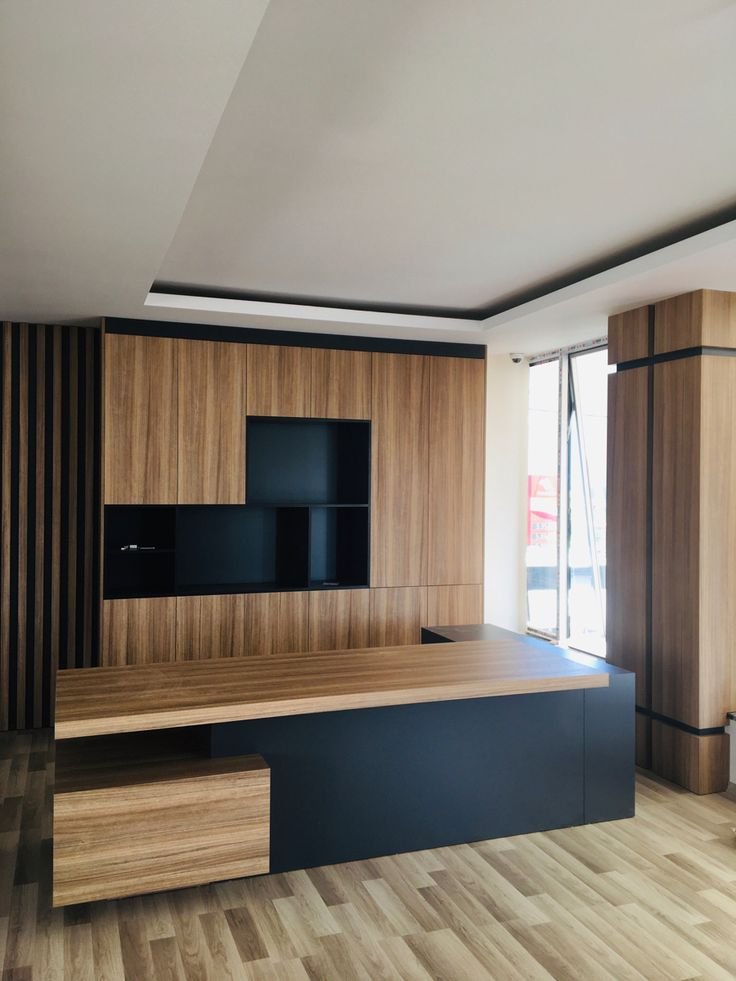 Wall Panel Kayu Kombinasi Rak Fungsiona