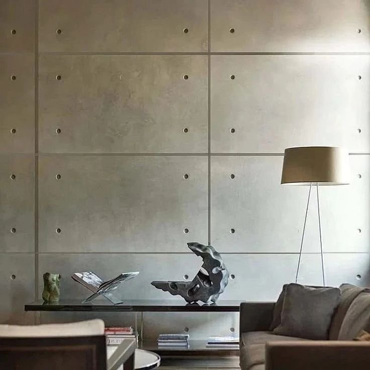 Wall Panel Ruang Kantor Modern Tekstur Beton Industrial