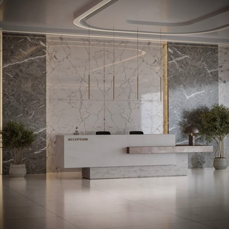 Wall Panel Ruang Resepsionis Minimalis Elegan