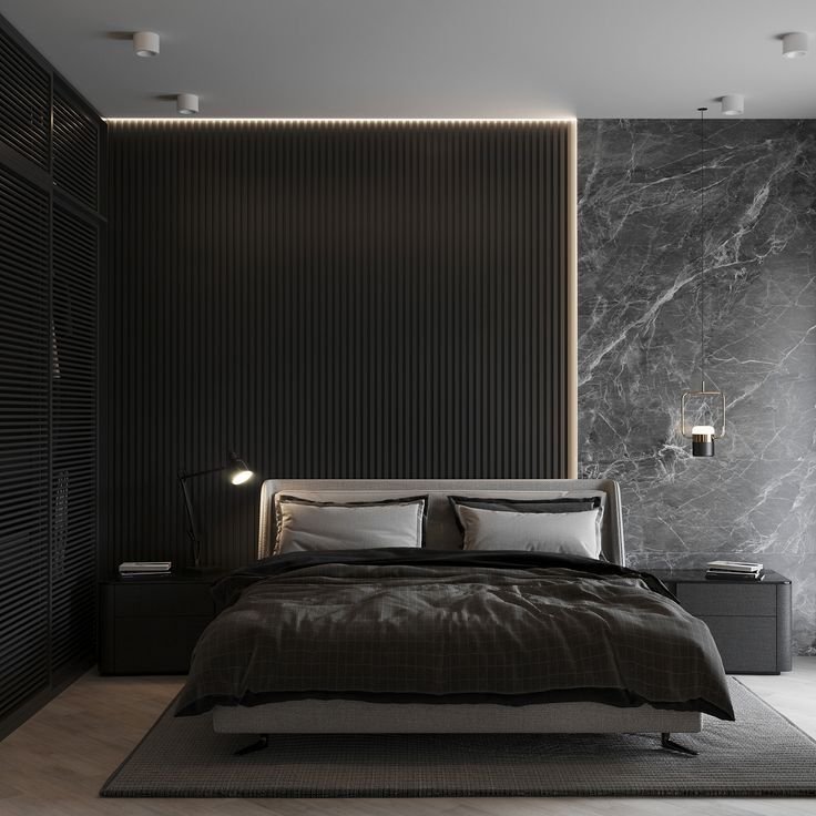 Wall Panel Dark Tone Modern Mewah